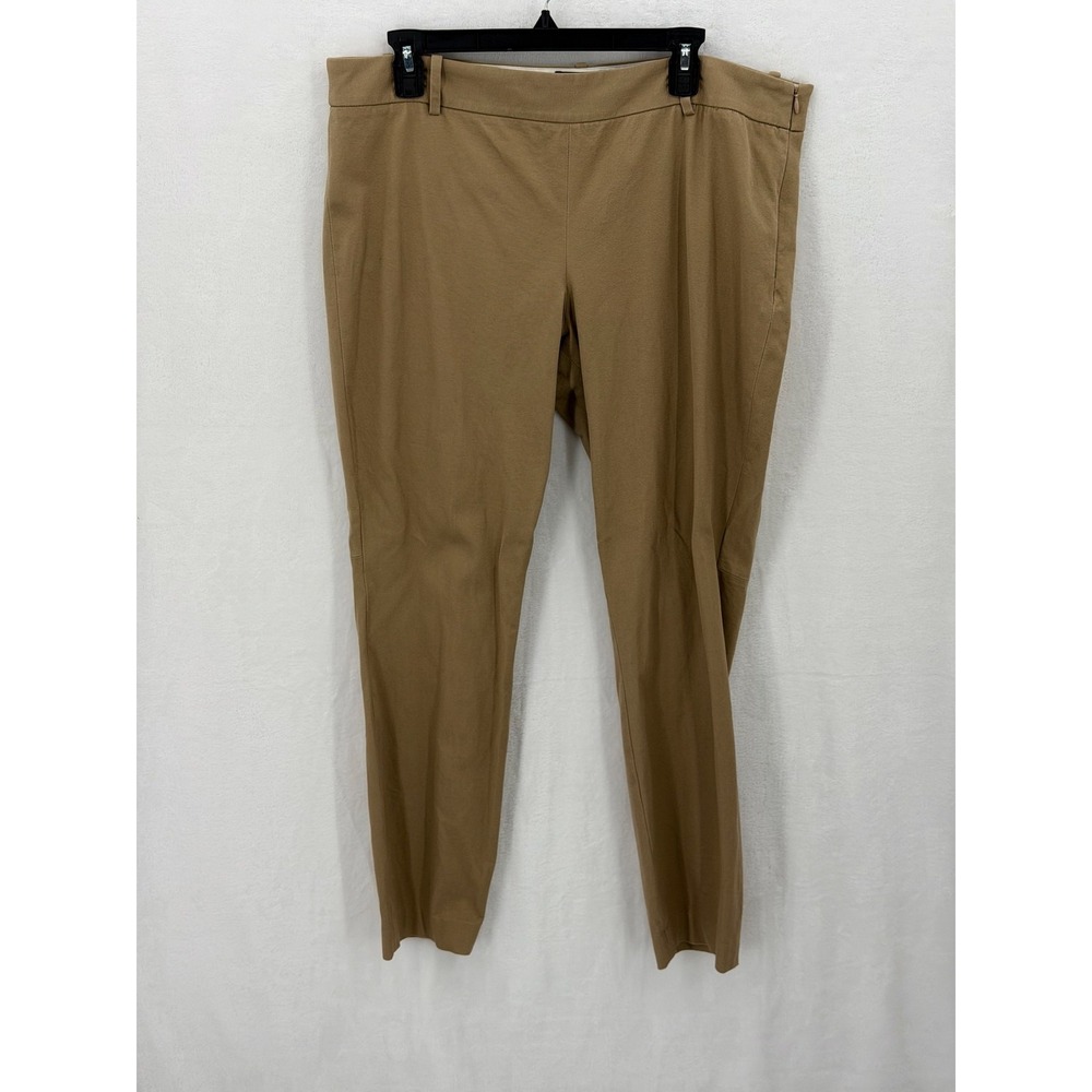 J Crew Pants Womens 14 Tall‎ Tan Minnie Slim Straight Stretch Ankle Neutral Work